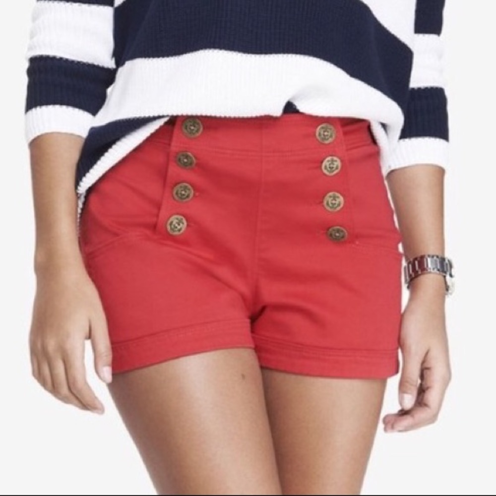 Express High Waisted Sailor Shorts